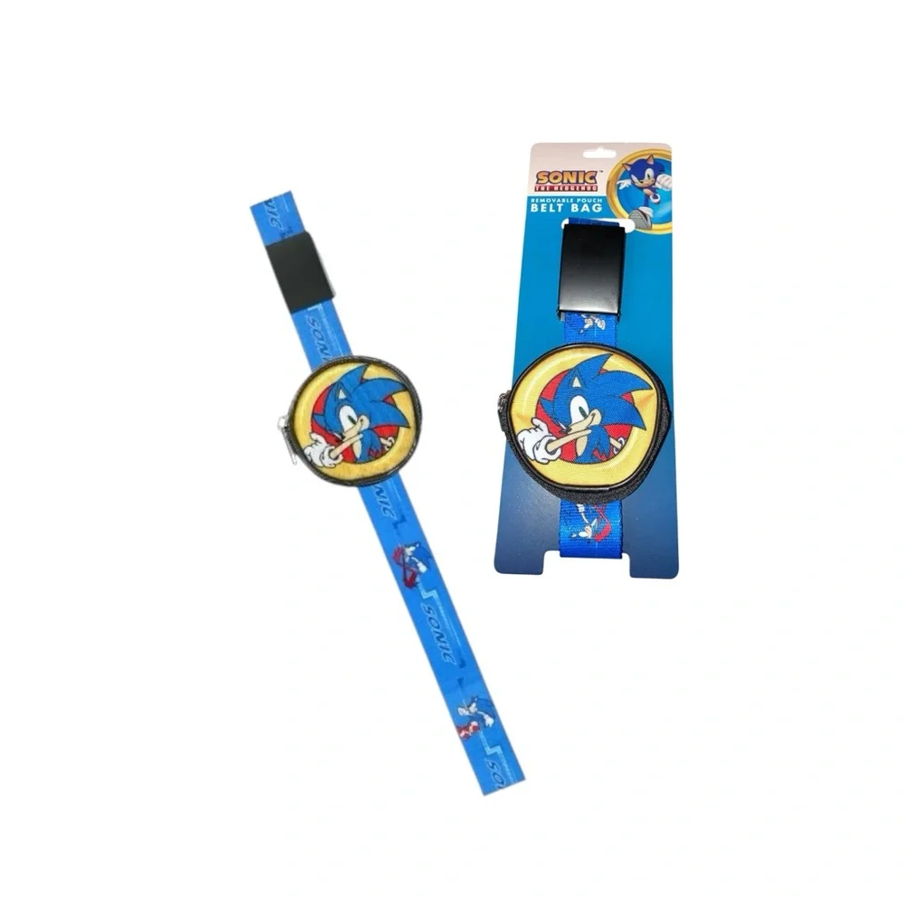 Sonic the Hedgehog Kids Blue Belt and Pouch Set